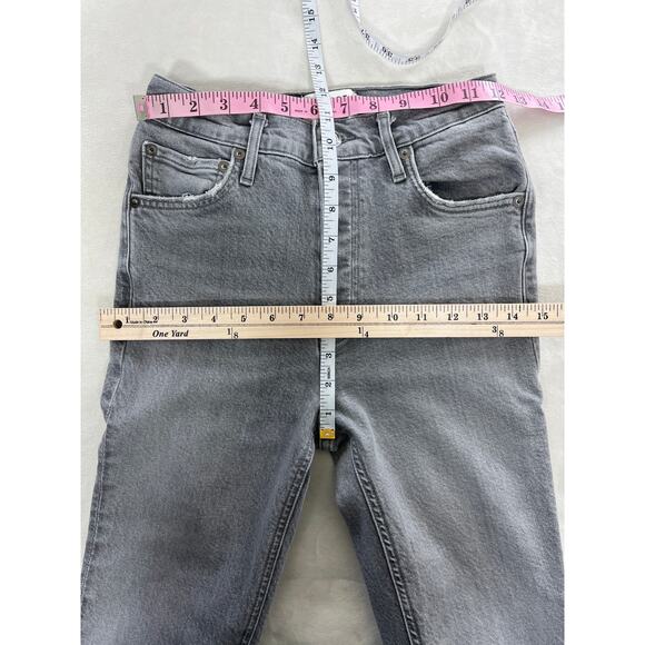 AGOLDE Nico High Rise Gray Denim Jeans Women's 24 - Picture 8 of 9